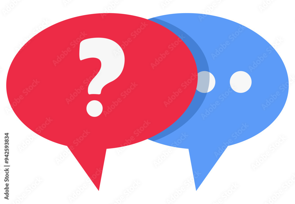 Questions and answers icon isolated on white background. Questions and answers icon isolated on white background.