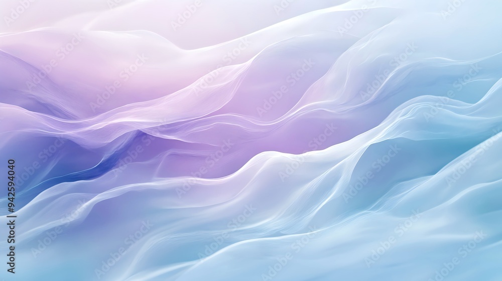 Obraz premium Serene Gradient Waves - PPT Background