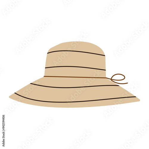 Floppy Hat illustration suitable for completing designs related to the types of hats