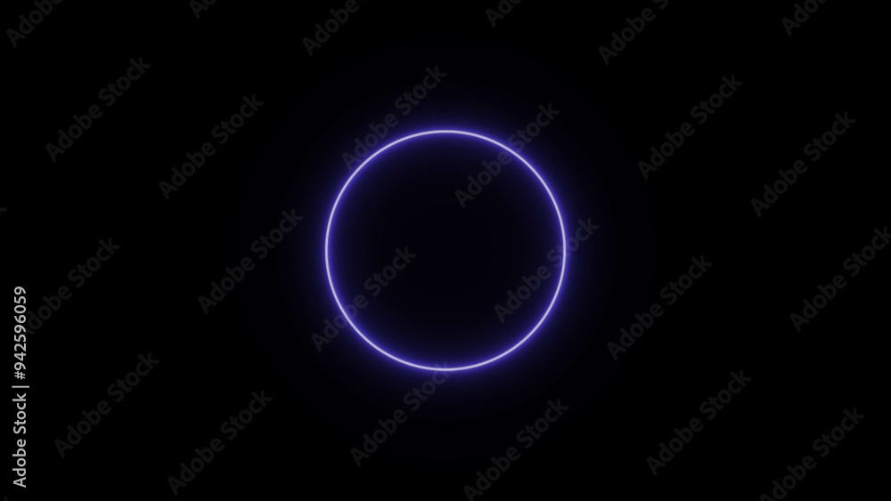 Abstract neon loading icon circle glowing frame royal blue 4k illustration. Abstract neon loading icon circle glowing frame royal blue 4k illustration.
