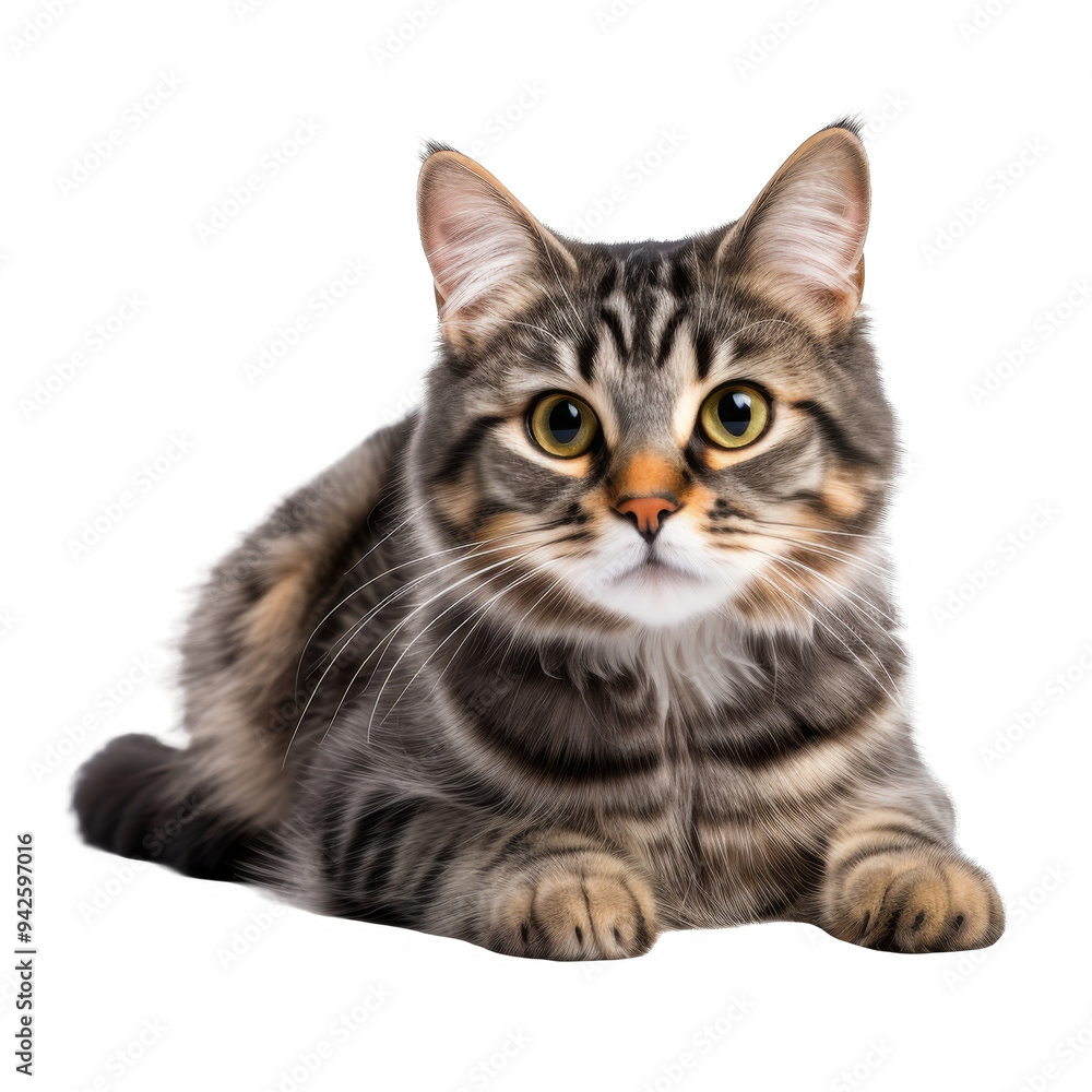 Cute Cat Isolated on a Transparent Background Cute Cat Isolated on a Transparent Background