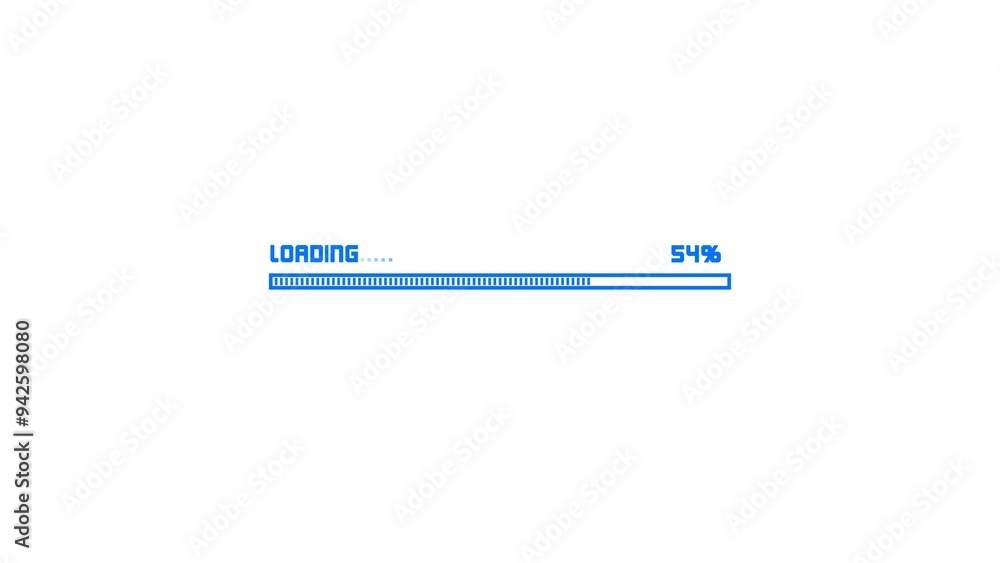Loading blue color 4k illustration. rectangle frame download progress, Upload, download on white background. Loading blue color 4k illustration. rectangle frame download progress, Upload, download on white background.