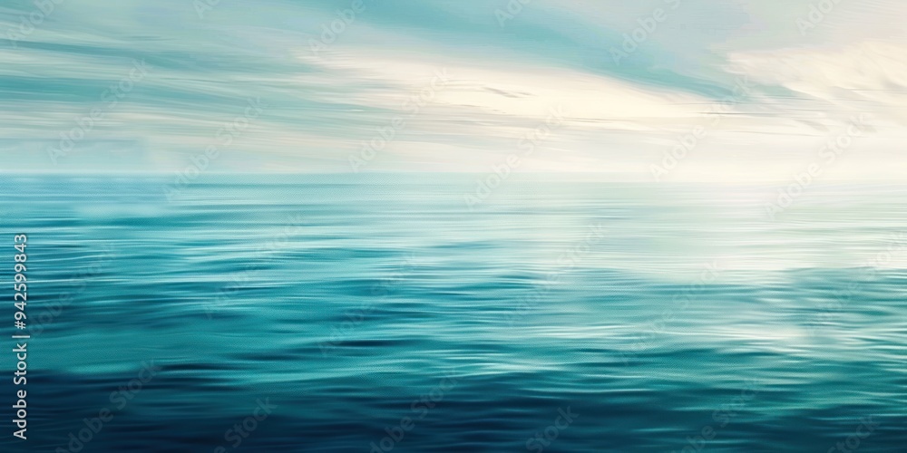 Fototapeta premium Abstract blue water with white clouds.