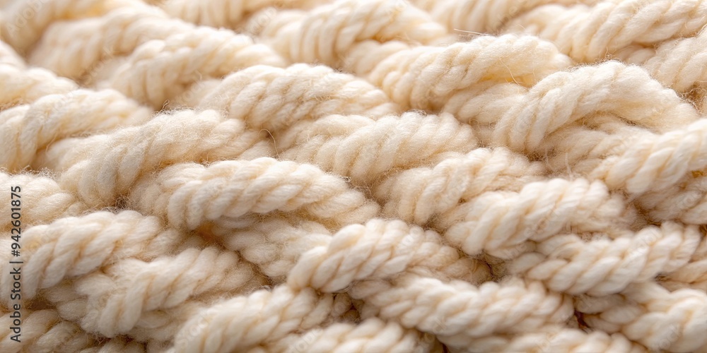 Close up of soft wool texture with cozy knitting craft fibers Close up of soft wool texture with cozy knitting craft fibers