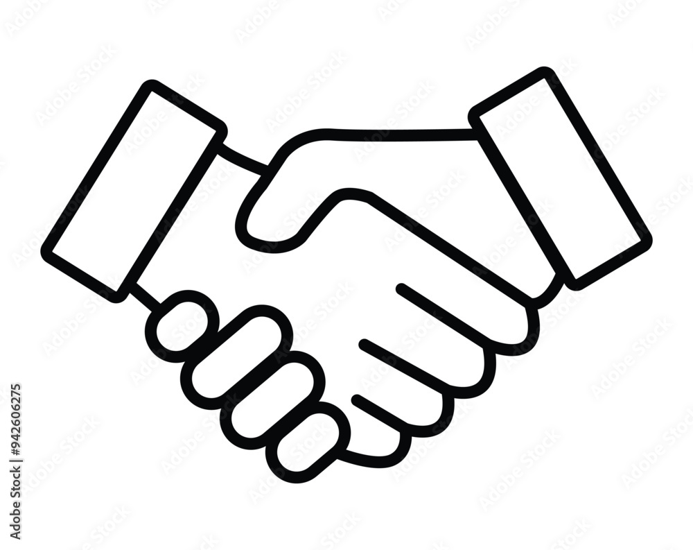 handshake icon deal or friendship concept. handshake icon deal or friendship concept.