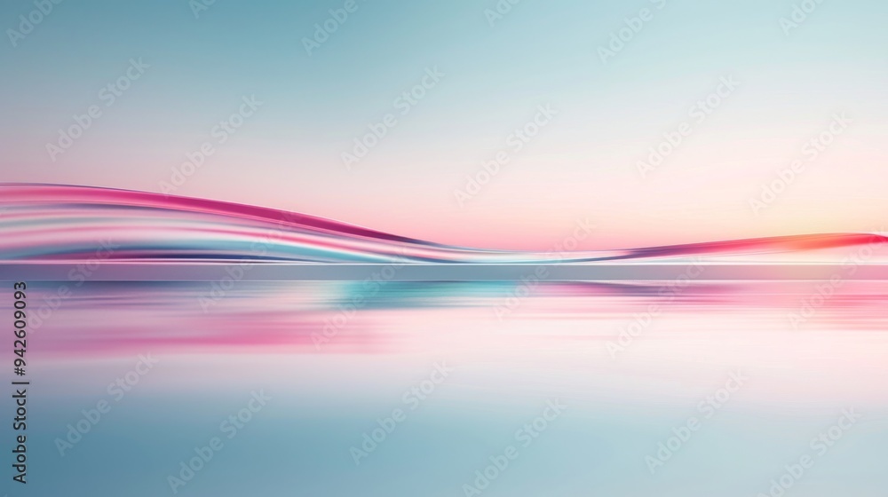 Serene Horizon, a tranquil landscape blends soft pastel colors with rippling reflections, evoking a sense of calm and peacefulness in an abstract dreamscape. Serene Horizon, a tranquil landscape blends soft pastel colors with rippling reflections, evoking a sense of calm and peacefulness in an abstract dreamscape.