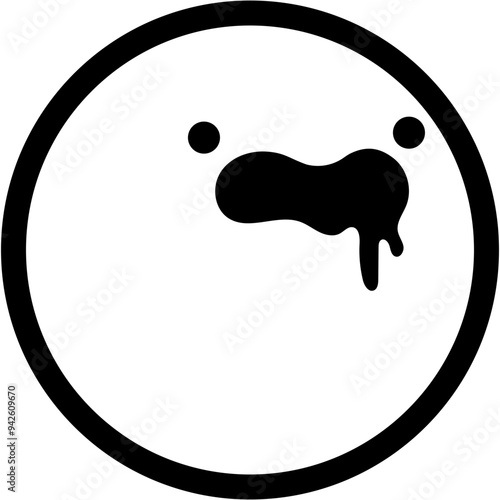 Emotion face vector : hungry 