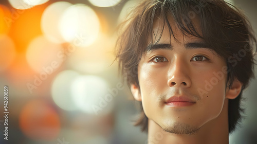 Young man with brown eyes l...