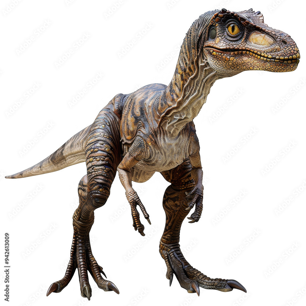 Fototapeta premium Velociraptor Isolated on a Transparent Background