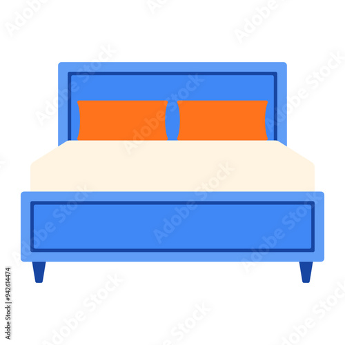 Hotel Bed Illustration