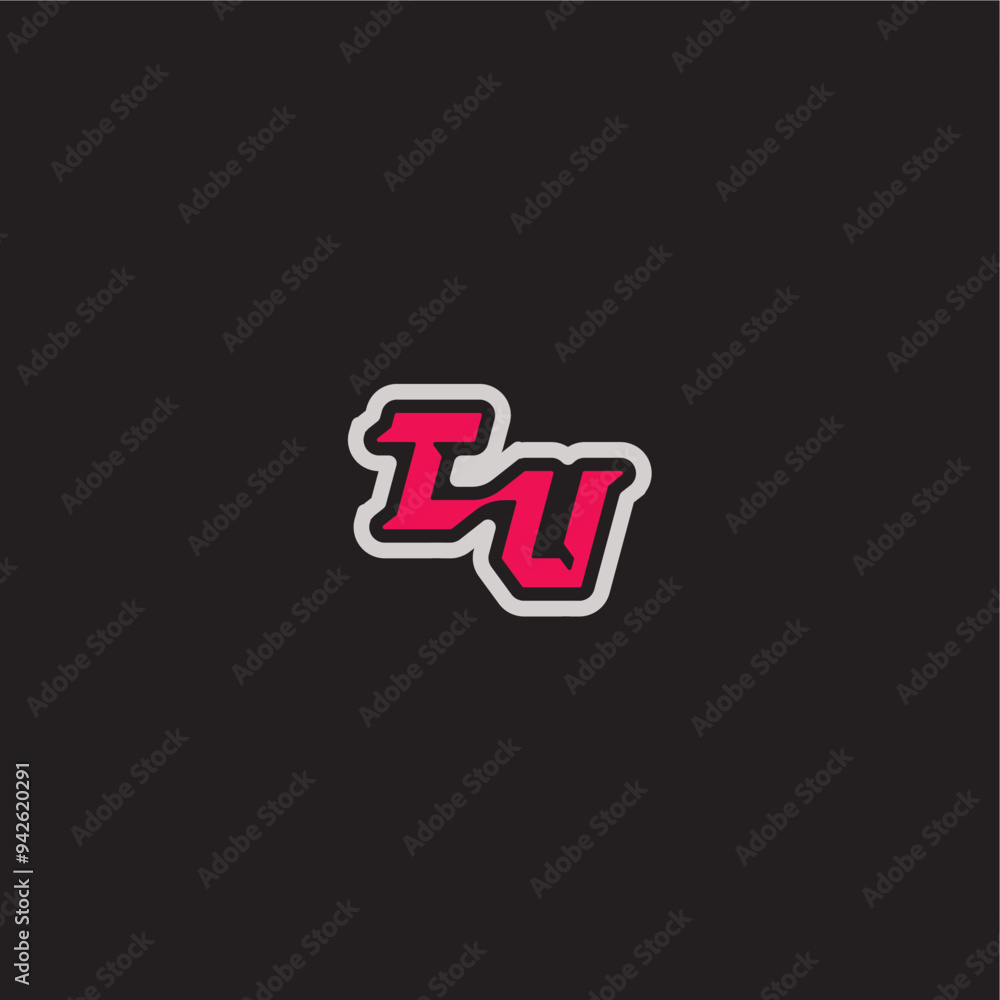 cool esport concept TU dynamic line monogram logo letter bold sporty gaming style cool esport concept TU dynamic line monogram logo letter bold sporty gaming style