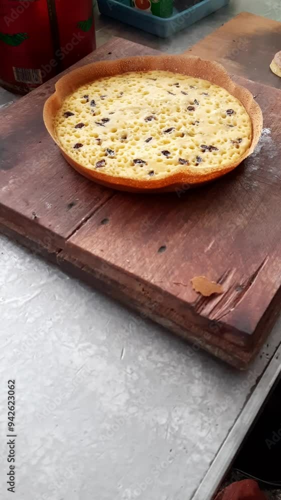 Sweet martabak or Martabak is a typical Indonesian food that is freshly cooked and still hot Sweet martabak or Martabak is a typical Indonesian food that is freshly cooked and still hot