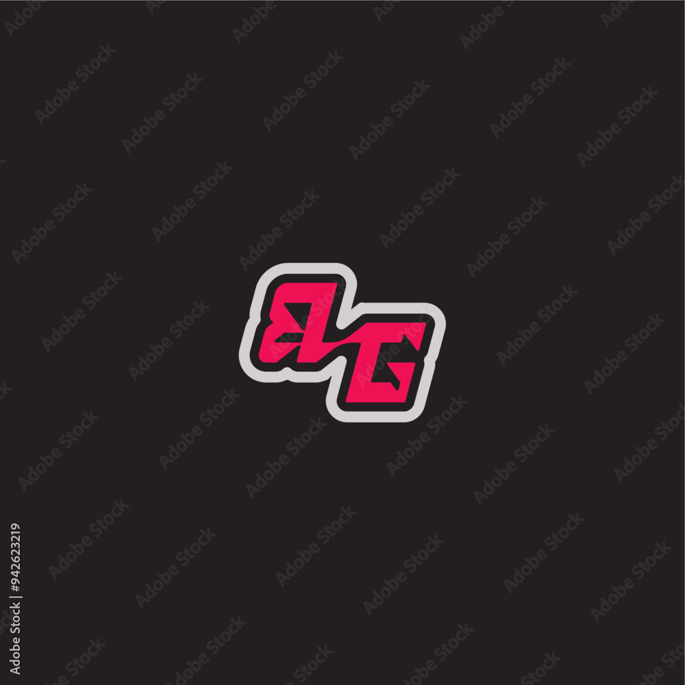 dynamic line monogram logo cool esport concept BG bold sporty gaming style letter dynamic line monogram logo cool esport concept BG bold sporty gaming style letter