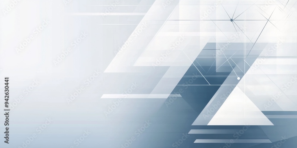 Abstract Light Blue and White Geometric Background with Copy Space for Business Presentation, Technology Banner Template Design with Light Gray Color Abstract Light Blue and White Geometric Background with Copy Space for Business Presentation, Technology Banner Template Design with Light Gray Color