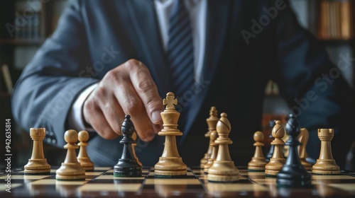 Wallpaper Mural Businessman playing chess, strategy and competition Torontodigital.ca