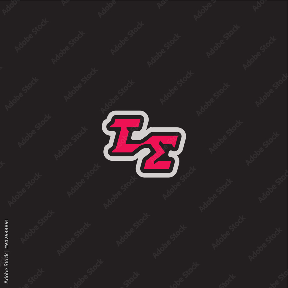 dynamic line monogram logo cool esport concept TE bold sporty gaming style letter dynamic line monogram logo cool esport concept TE bold sporty gaming style letter