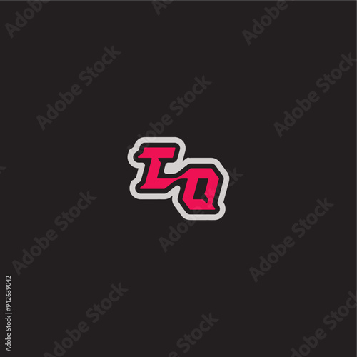 dynamic line monogram logo cool esport concept TO bold sporty gaming style letter