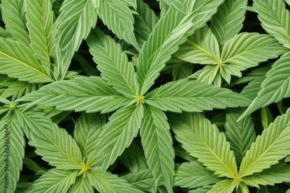 Close-up cannabis leaves Close-up cannabis leaves
