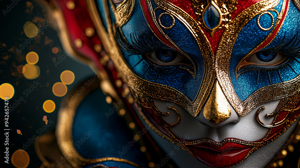Fototapeta premium Close-up of colorful carnival mask details