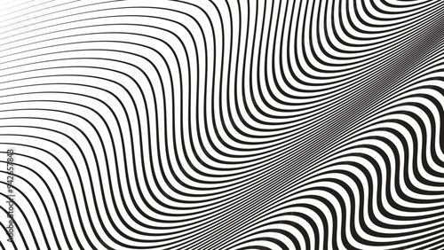 Wallpaper Mural Black curve line abstract background vector image Torontodigital.ca