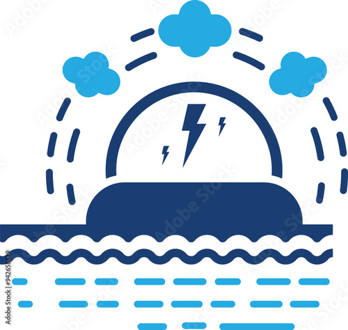 Power plant concept vector icon.