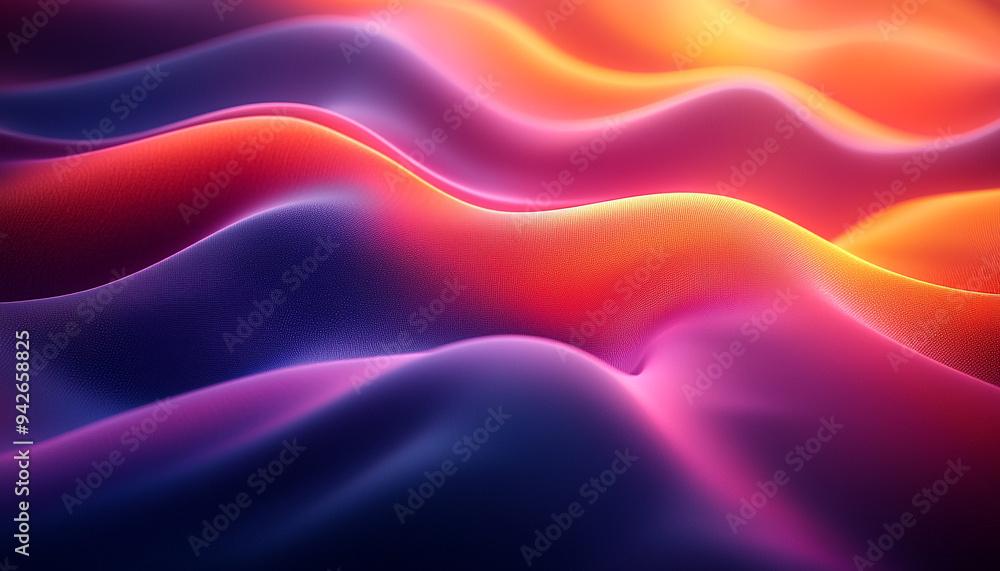 Fototapeta premium Smooth wave pattern in bright pink colors flowing elegantly generated by AI