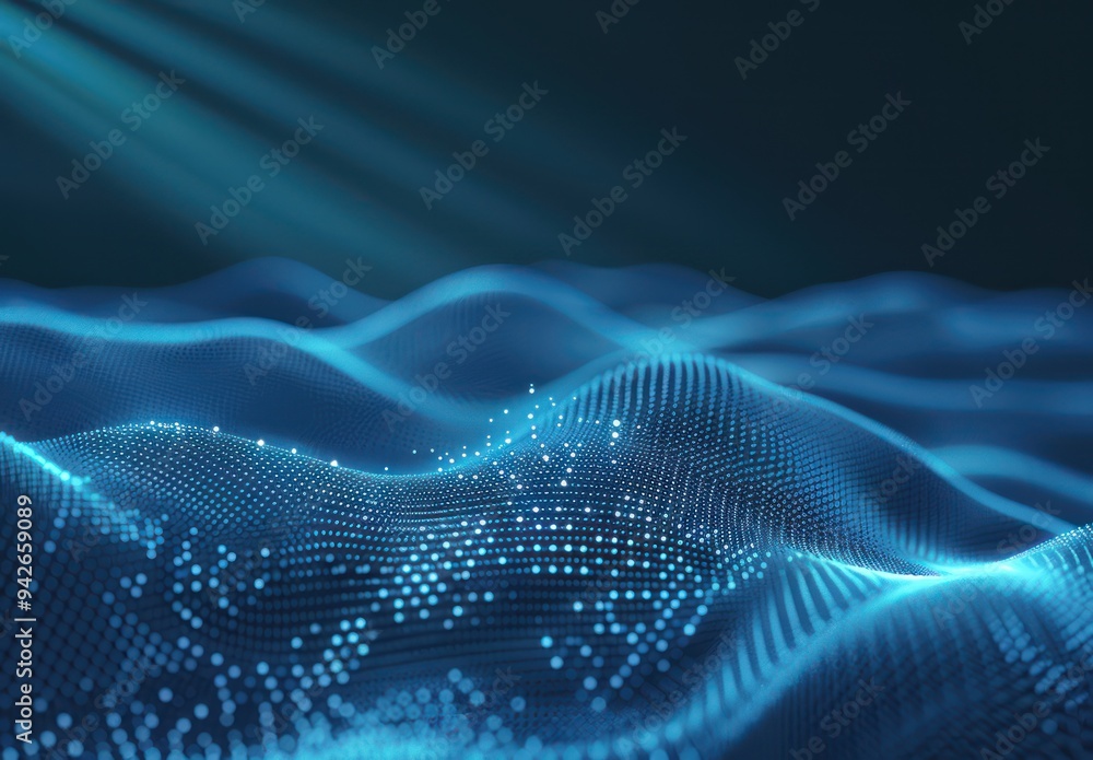 Abstract Blue Digital Wave Abstract Blue Digital Wave