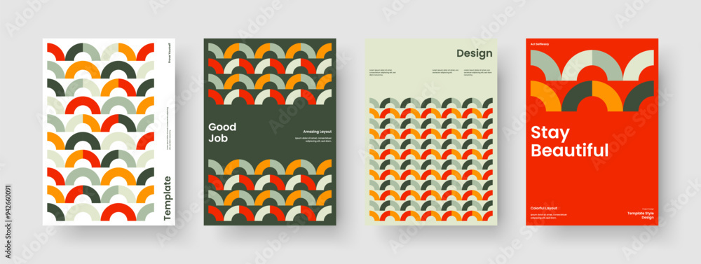 Obraz premium Creative Report Design. Abstract Poster Layout. Isolated Business Presentation Template. Background. Book Cover. Banner. Brochure. Flyer. Catalog. Newsletter. Portfolio. Pamphlet. Advertising