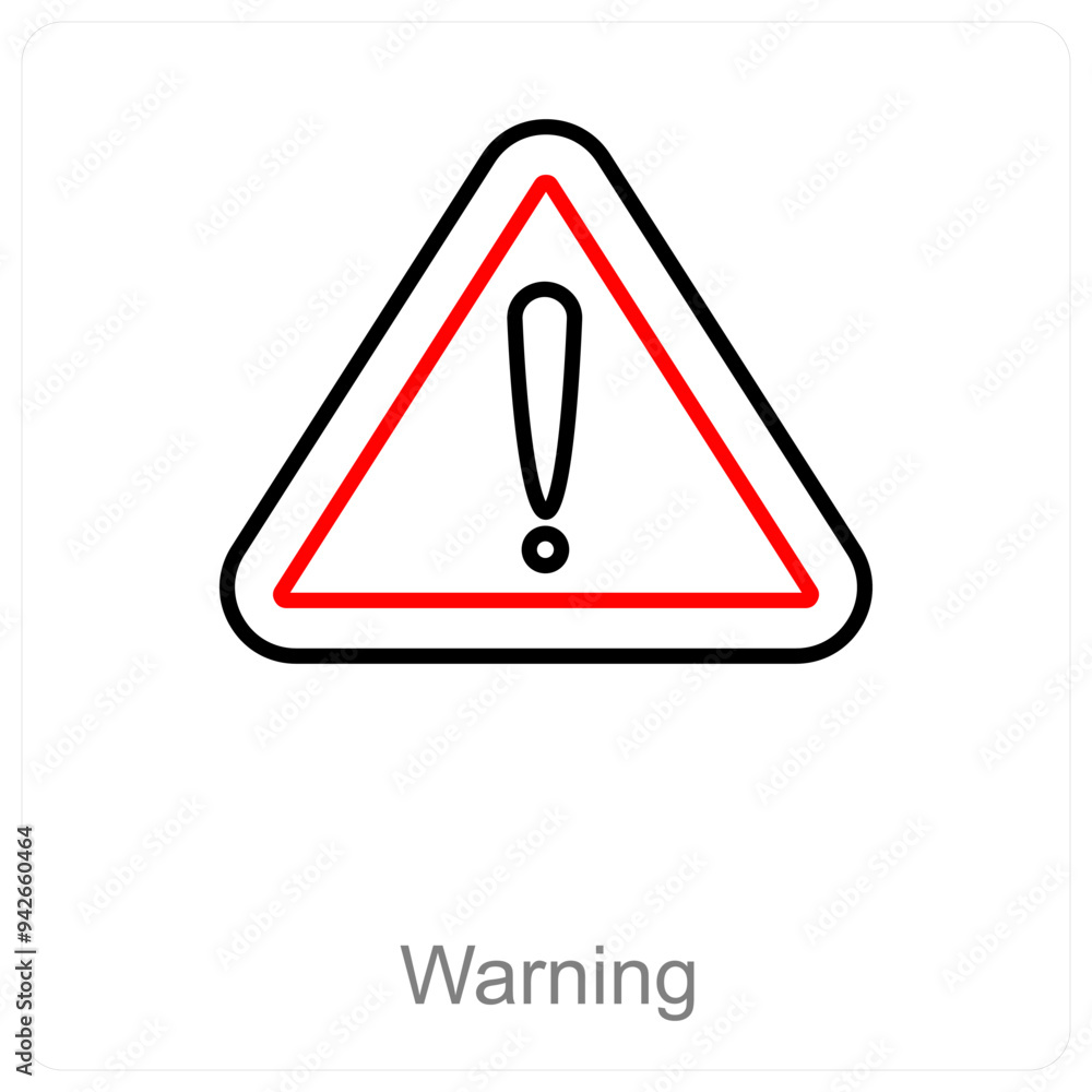 Warning and alert icon concept Warning and alert icon concept