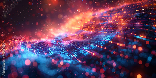 a blue and red lights

