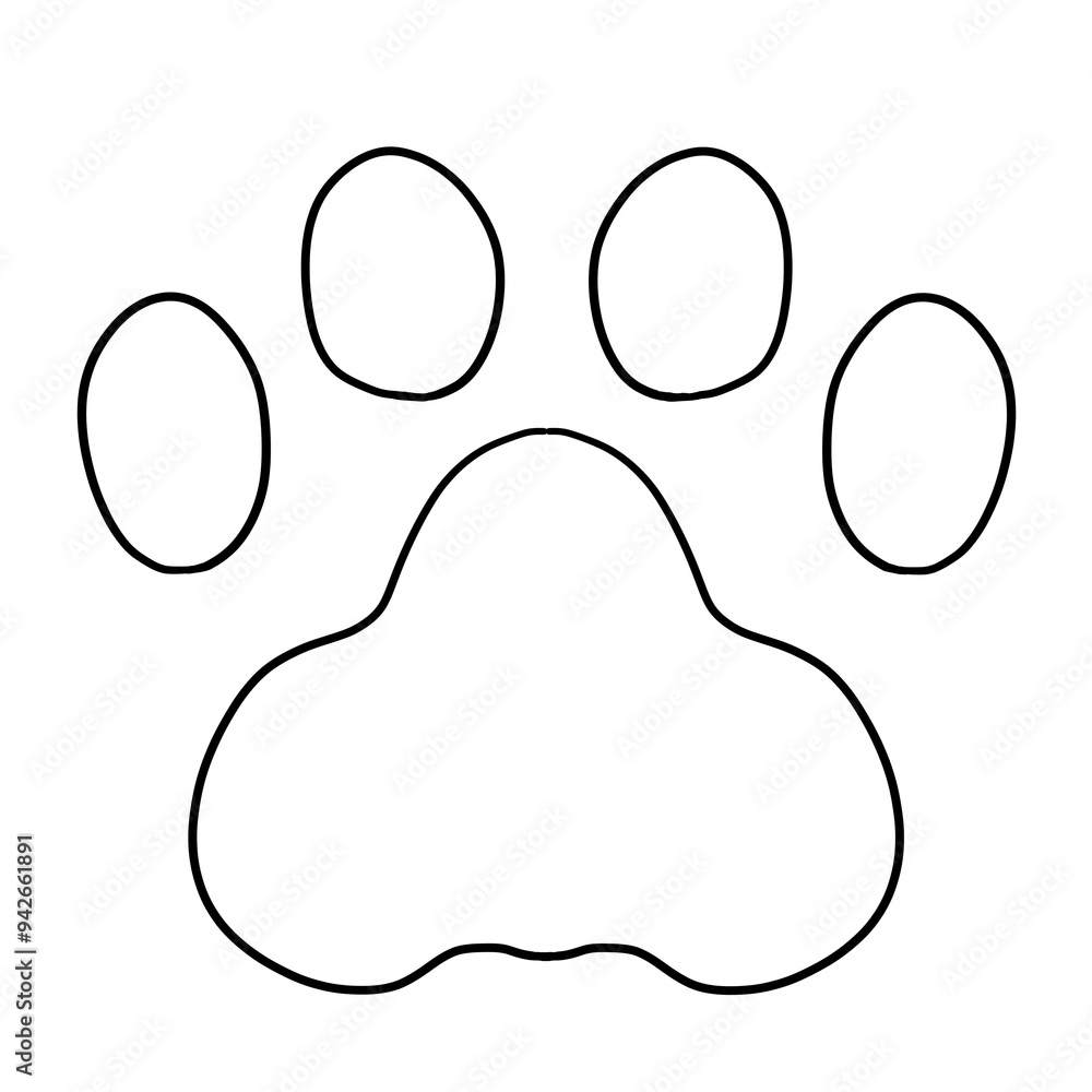 シンプルな肉球(線画のみ) シンプルな肉球(線画のみ)