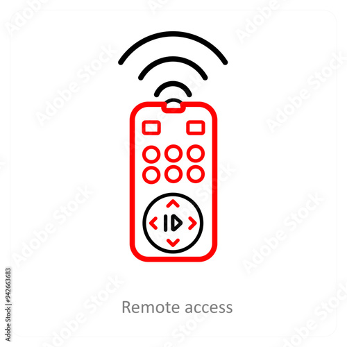 Remote access and signals icon concept