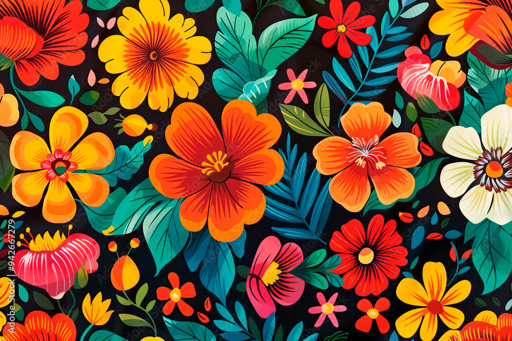 Latin American Floral Pattern Latin American Floral Pattern