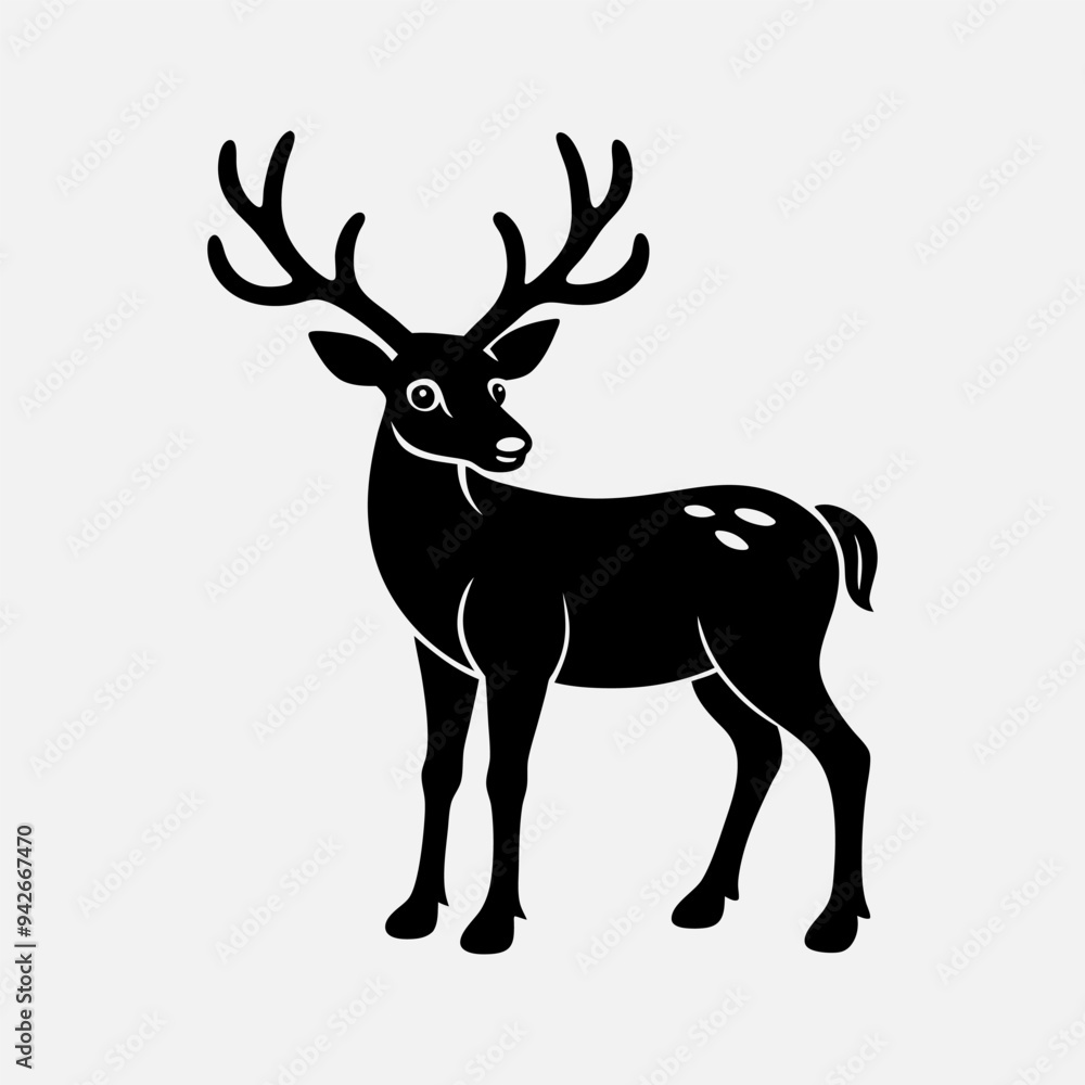 Reindeer Silhouette vector illustration Reindeer Silhouette vector illustration