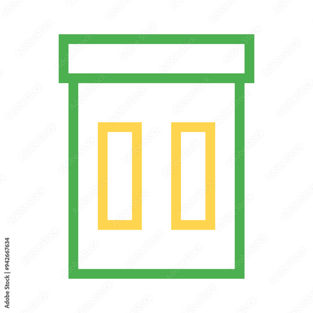 Garbage Bin Eco Ecology Single Icon Dual Tone Color Style Garbage Bin Eco Ecology Single Icon Dual Tone Color Style