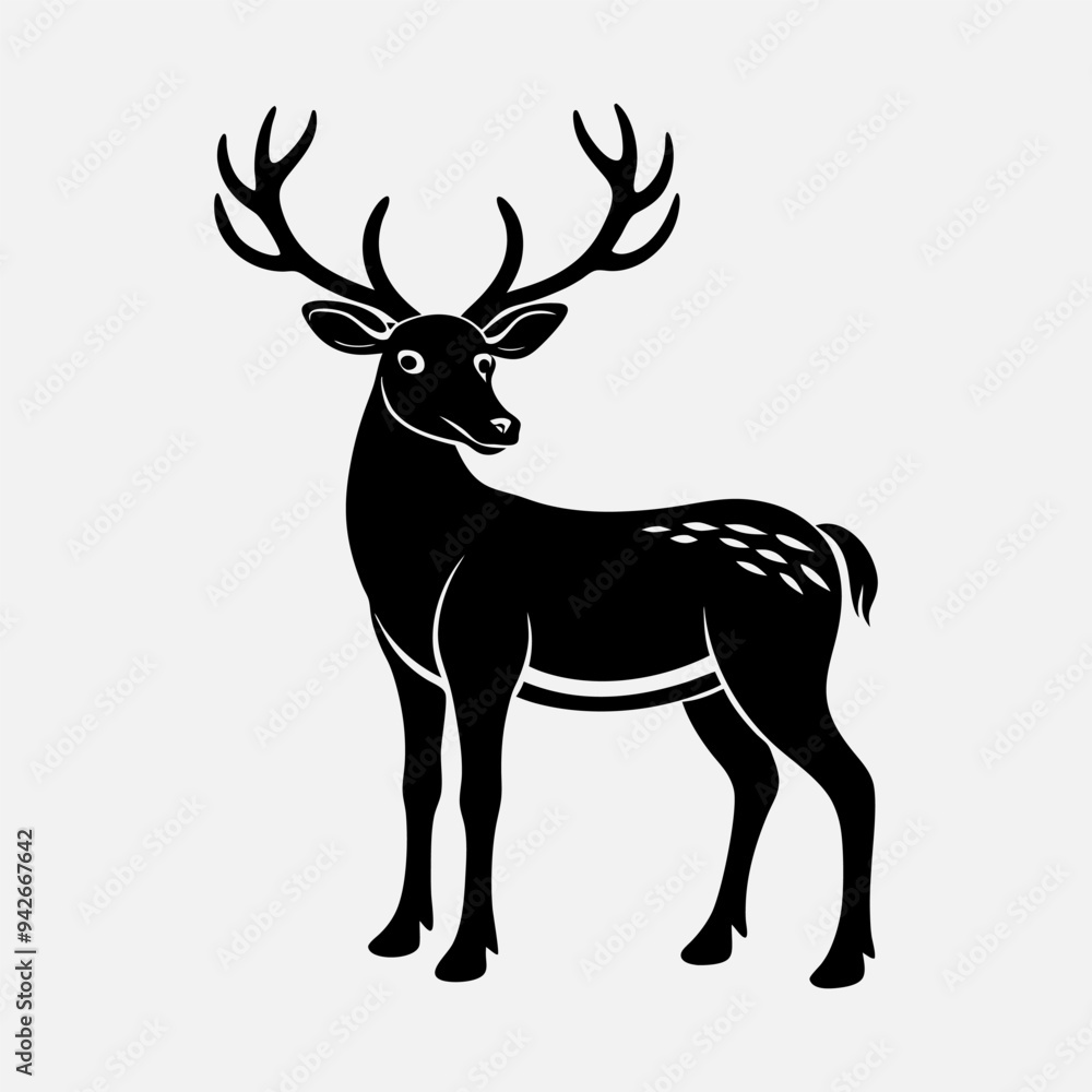 Reindeer Silhouette vector illustration Reindeer Silhouette vector illustration