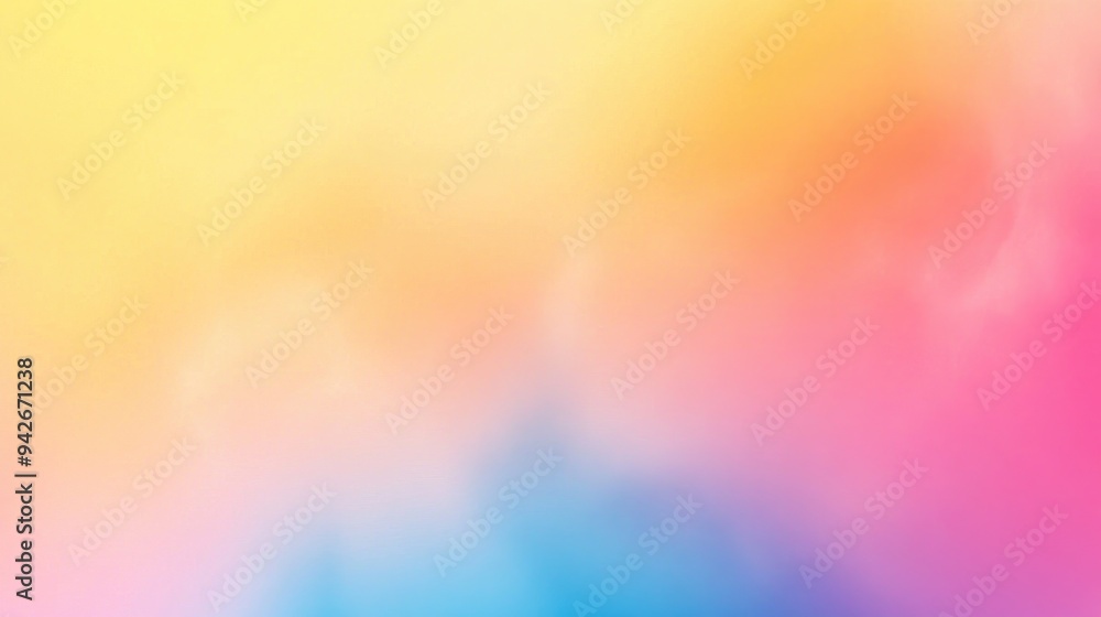 Abstract gradient background featuring shades of yellow orange pink and blue