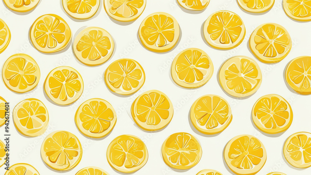 Fresh and Bright: Lemon Slice Pattern for Interior Design Fresh and Bright: Lemon Slice Pattern for Interior Design