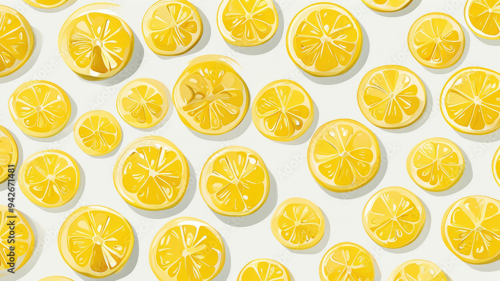 Fresh and Bright: Lemon Slice Pattern for Interior Design Fresh and Bright: Lemon Slice Pattern for Interior Design