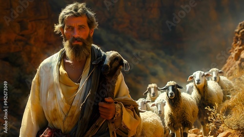 Bible story, Jacob tended his uncle Laban's sheep and goats