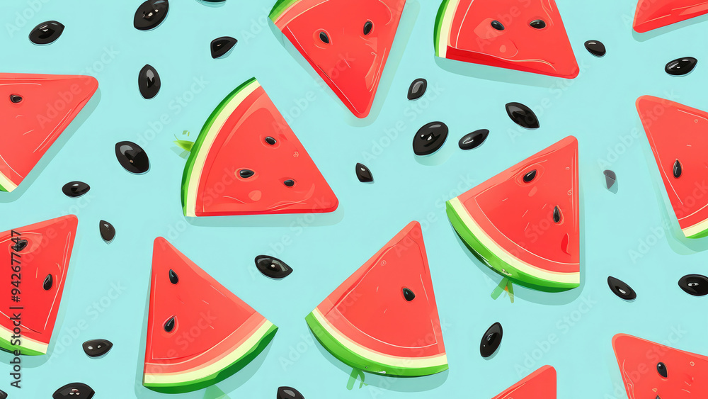 Fresh and Fun: Watermelon Slice Pattern for a Refreshing Design Fresh and Fun: Watermelon Slice Pattern for a Refreshing Design