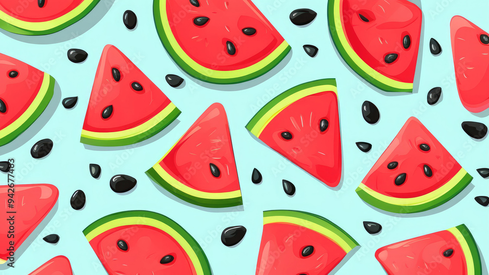 Fresh and Fun: Watermelon Slice Pattern for a Refreshing Design Fresh and Fun: Watermelon Slice Pattern for a Refreshing Design