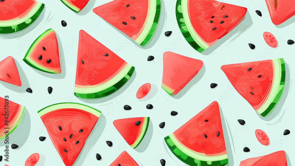 Fresh and Fun: Watermelon Slice Pattern for a Refreshing Design Fresh and Fun: Watermelon Slice Pattern for a Refreshing Design