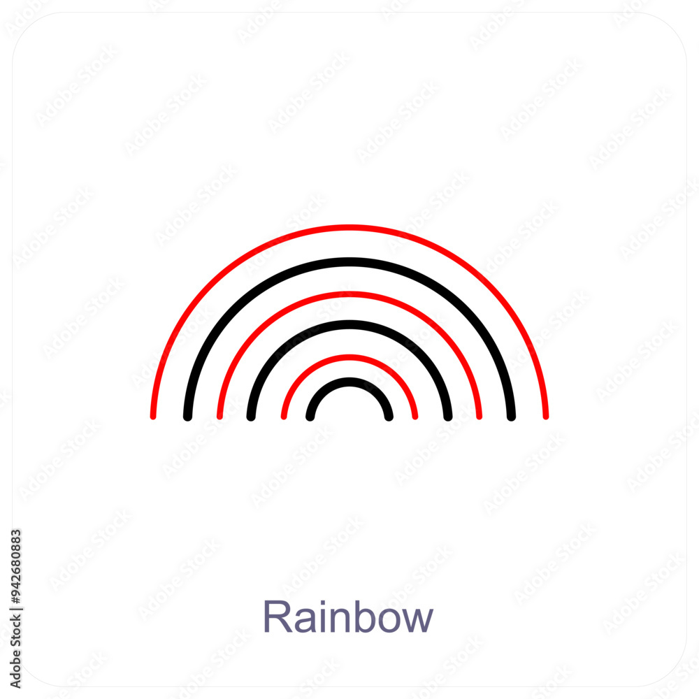 Rainbow and weather icon concept Rainbow and weather icon concept