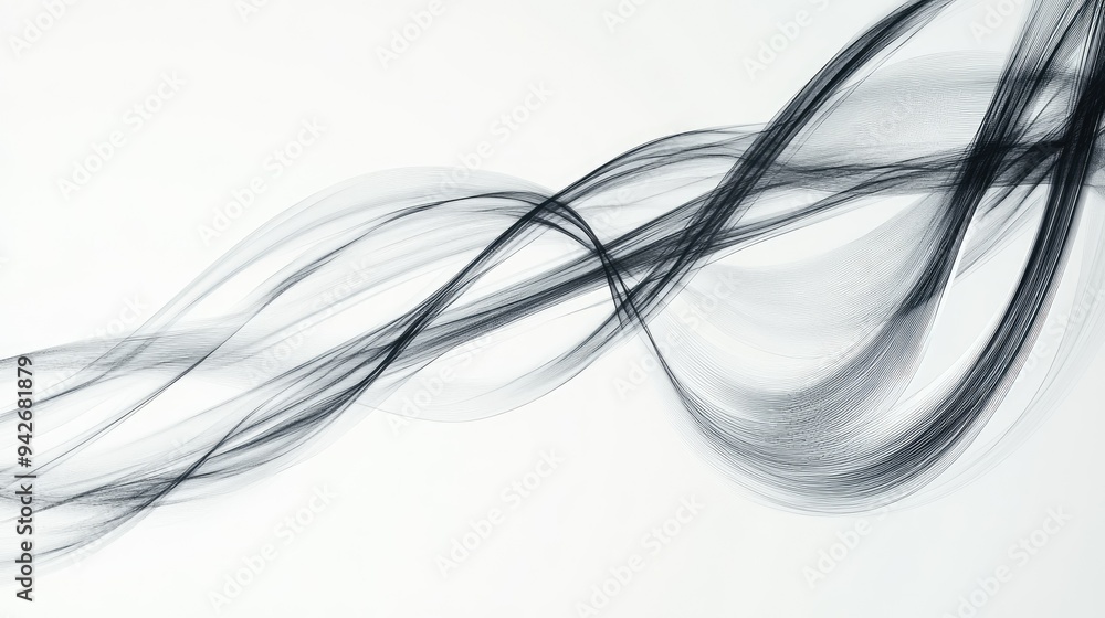 Disjointed abstract lines veering off-course, illustrating the concept of distraction on a minimalist white background. Disjointed abstract lines veering off-course, illustrating the concept of distraction on a minimalist white background.