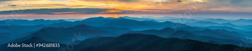 Sunrise over Mountain Range showcasing expansive natural beauty.