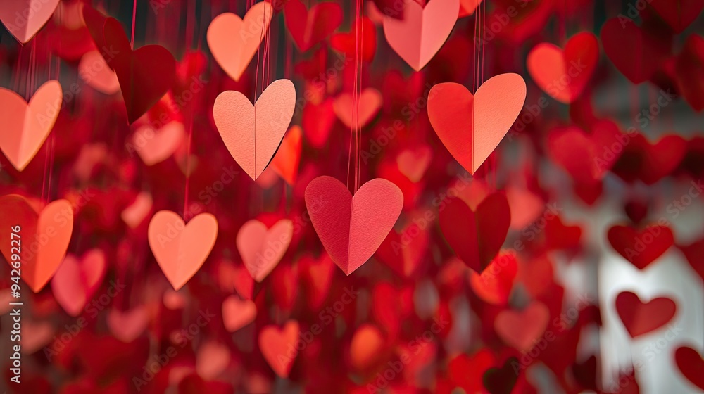 Paper heart background.. Generative AI Paper heart background.. Generative AI