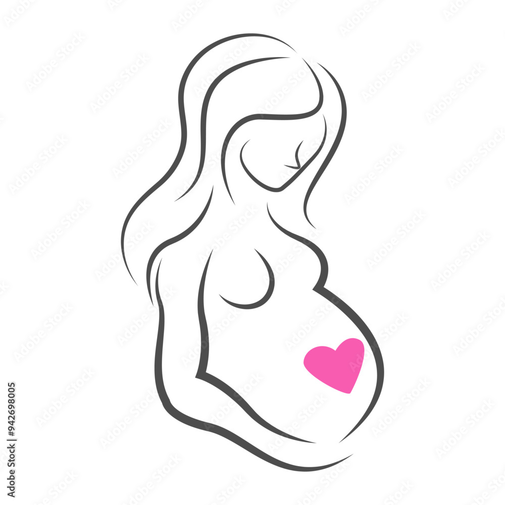 Pregnant icon logo design Pregnant icon logo design