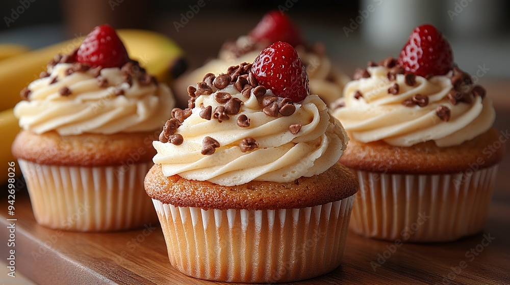 Cupcakes with fruits Cupcakes with fruits