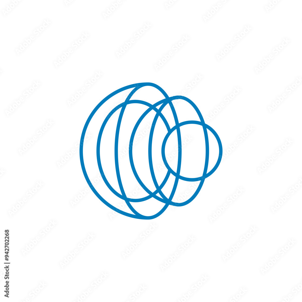 Outline Earth Geologic Layer Geothermal Core Planet Sound Wave Logo Design Vector Outline Earth Geologic Layer Geothermal Core Planet Sound Wave Logo Design Vector